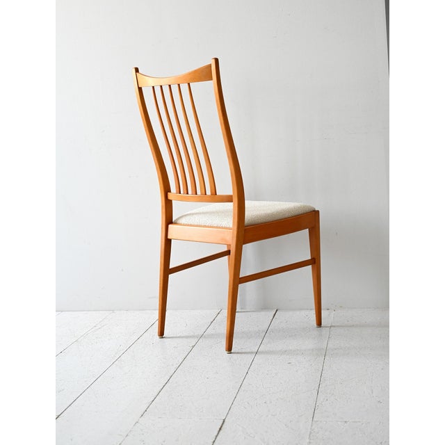 Vintage Scandinavian Chairs in Beech, 1950s-1960s, Set of 4 For Sale - Image 4 of 9