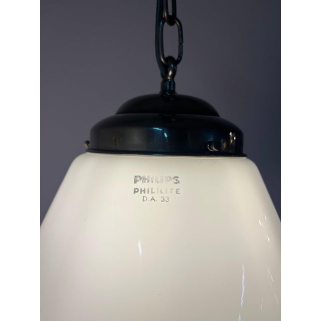 Phililite Opal Glass Hanging Lamp from Philips For Sale - Image 9 of 11