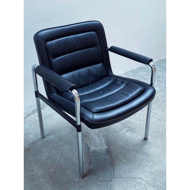 Vintage 8400 Chairs in Leather by Jorgen Kastholm for Kusch & Co., Germany, 1980s, Set of 4 For Sale - Image 16 of 18