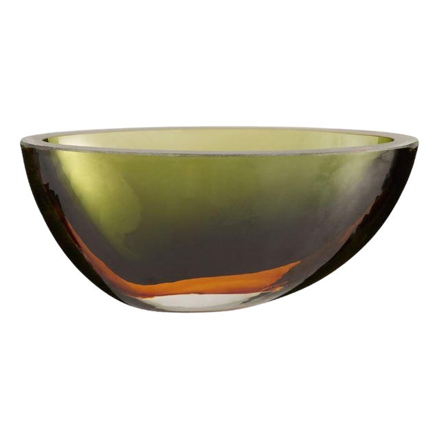 Handblown Pluto Glass Bowl For Sale