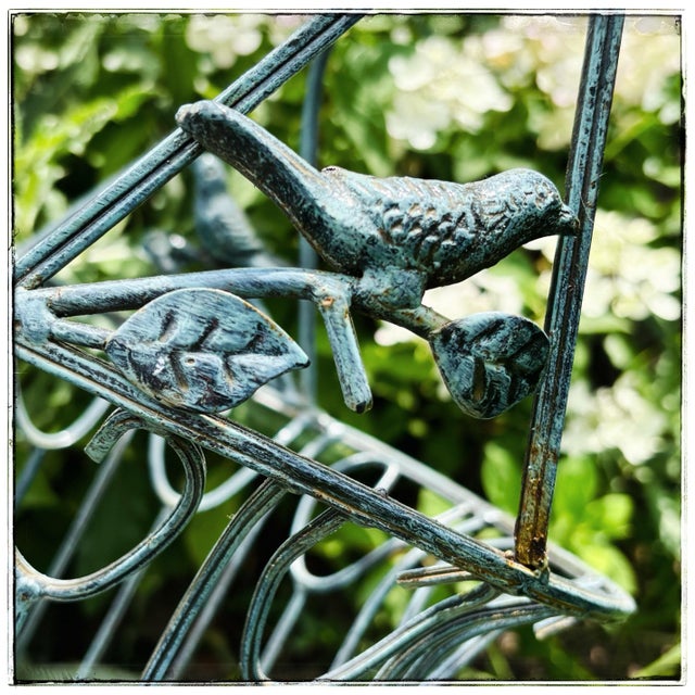 Add a touch of whimsical, old-world elegance to your home or patio layout with this vintage-style wire gathering basket...