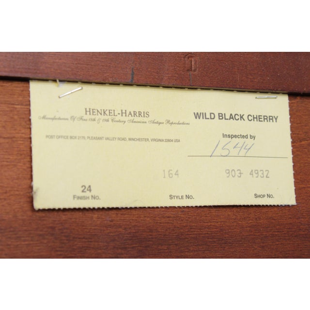 Henkel Harris Model 164 Cherry 9 Drawer Tall Chest on Chest For Sale - Image 15 of 15