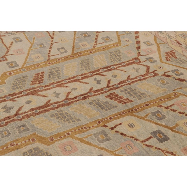Rug & Kilim Rug & Kilim’s Contemporary Oushak Rug in Beige & Brown With Tree of Life Patterns For Sale - Image 4 of 10