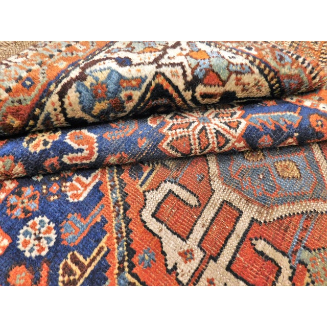 Authentic Antique Hand-Knotted Persian Tribal Qashqai Rug. For Sale - Image 18 of 18