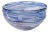 Delphine Glass Serving Bowl- Multi Blue, 8" x 4" For Sale