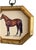 Realism Original Hand-Painted Horse Painting Framed in a Vintage Octagonal Frame For Sale - Image 3 of 4
