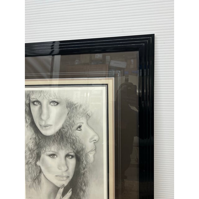 Black Moore Artist Proof Barbara Streisand Portrait, Signed For Sale - Image 8 of 11