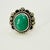 Teal 1970s Vintage Southwestern Navajo Boho Chic Sterling & Turquoise Cocktail Ring - Size 7.25 For Sale - Image 8 of 14