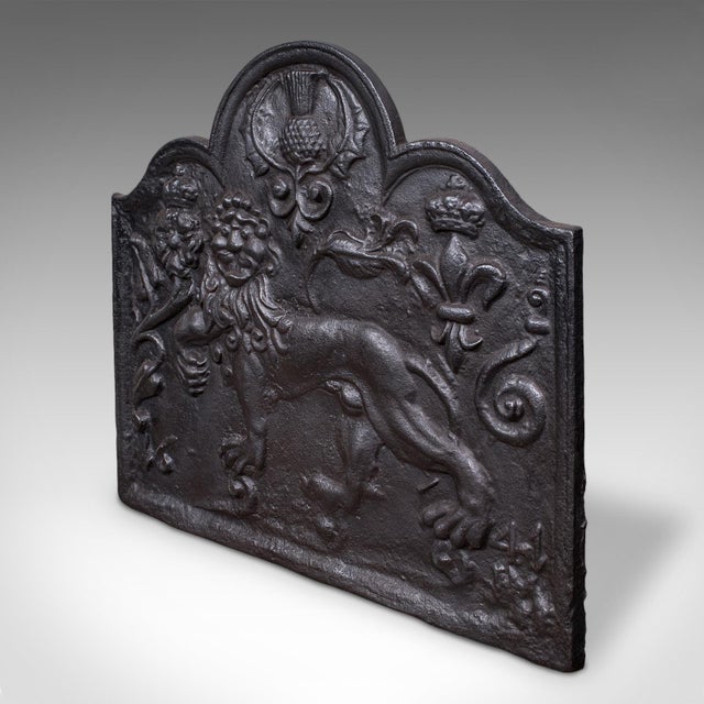 Victorian Antique Decorative Fire Back, English Fireplace Reflector, Victorian, Circa 1900 For Sale - Image 3 of 11