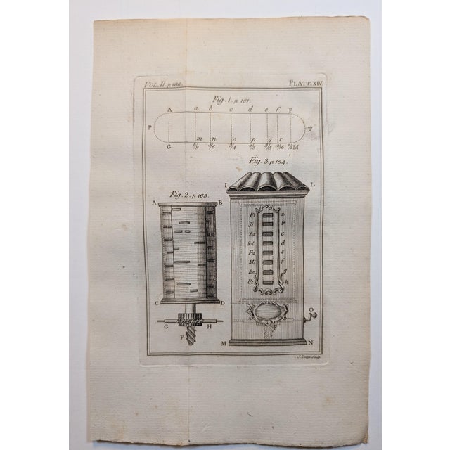 Antique Engraving, c.1780 — Mechanical Music Box Diagram, J. Lodge (1753–1796) For Sale - Image 4 of 6