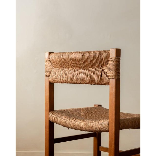 French Mid-Century Wood and Rush Dining Chairs, 1960s, Set of 6 For Sale - Image 13 of 18