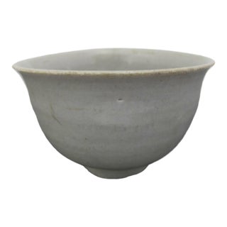 Chinese Longquan Celadon Pottery Footed Tea Bowl For Sale