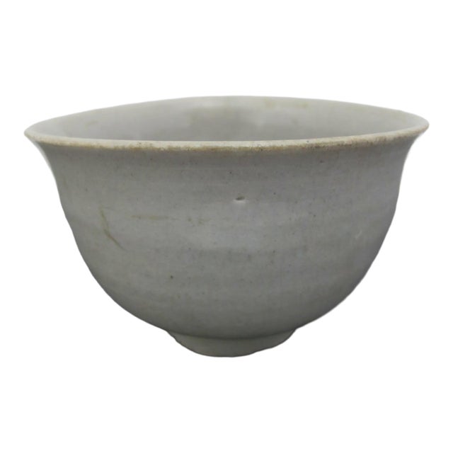 Chinese Longquan Celadon Pottery Footed Tea Bowl For Sale
