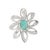 Real 7.25 CTW Diamond 7.5 CTW Emerald Floral Brooch in 18k Solid Gold For Sale - Image 9 of 15