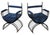 Mid-Century Modern Savonarola Chairs with Blue Velvet Upholstery, 1960s, Set of 2 For Sale - Image 11 of 11