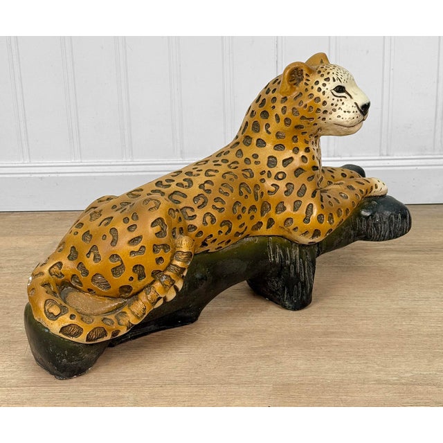 Vintage 25" Hollywood Regency Leopard Figural Statue Sculpture For Sale - Image 6 of 15
