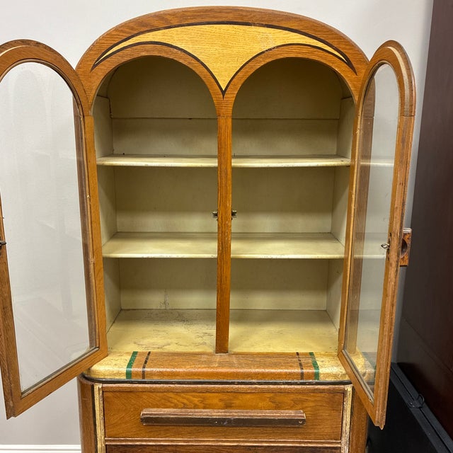 1930s Bennett Art Deco Kitchen Cabinet Needs Restoration For Sale - Image 11 of 11