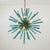 Turquoise Crystal and Gilt Sputnik Trihedral Lamp, 1960s For Sale - Image 4 of 4