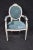 Textile Louis XVI Style Velvet Armchair For Sale - Image 7 of 8