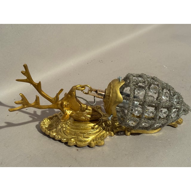 Gold Late 20c French Louis XVI Gilt Bronze Wall Lamps / Sconces - 2 PCS For Sale - Image 8 of 17