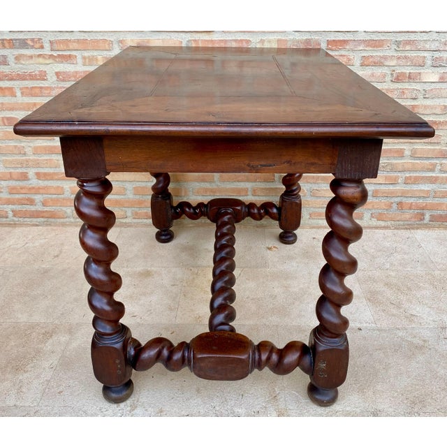 Late 19th Century Antique French Walnut Worktable For Sale - Image 5 of 18