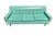 Mid-Century Modern Turquoise & Walnut Sofa For Sale - Image 4 of 6