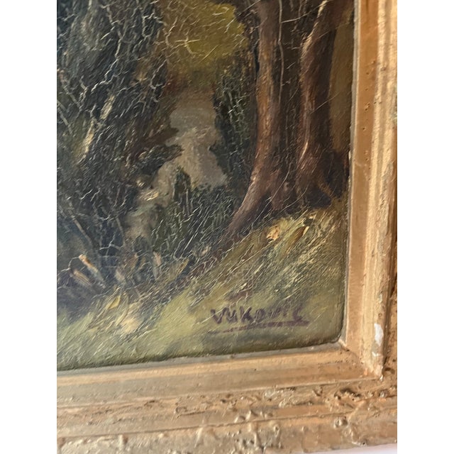 Vintage Oil on Canvas Landscape Painting From the Hudson Valley For Sale - Image 11 of 12
