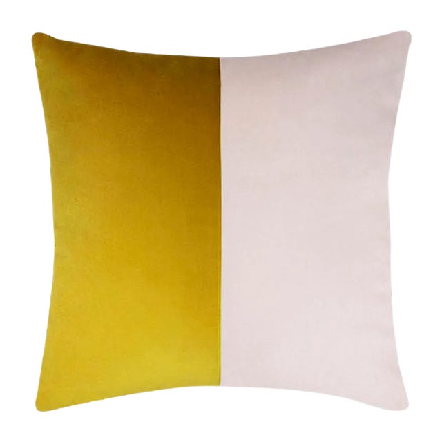 Double Optical Mustard Cushion Cover by Lorenza Briola for LO DECOR For Sale