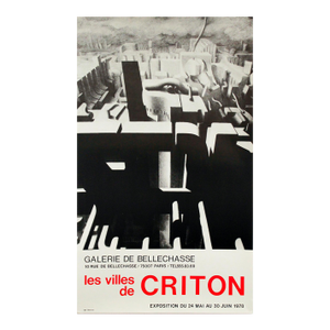 1978 French Exhibition Poster, Les Villes De Criton - Jean Criton