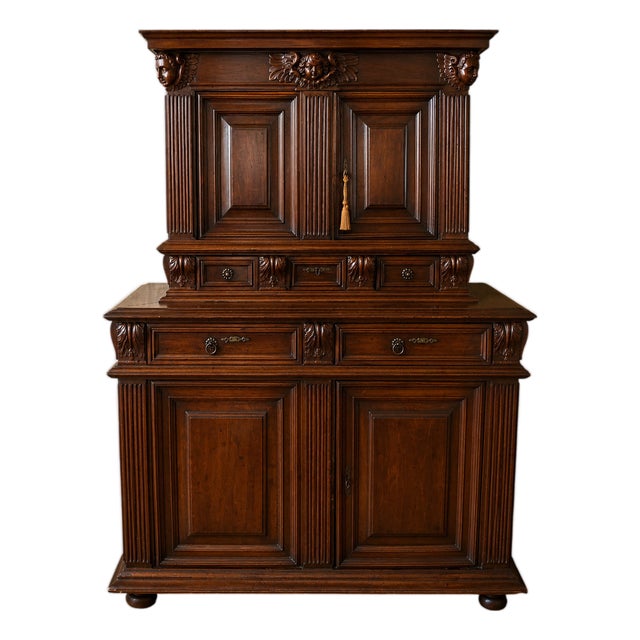 Renaissance Walnut 2-Part Buffet, 17th Century For Sale