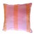 This pillow pairs soft bands of coral, blush, and peach silk with a gold embroidered brocade panel featuring an intricate...