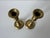 Metal 1970's Vintage Solid Brass Candle Holders – A Pair For Sale - Image 7 of 11