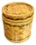 Wicker Wrapped Enamel Metal Canister Jar For Sale