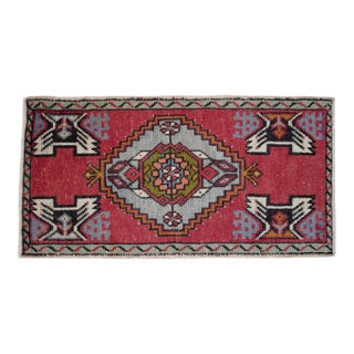Hand Knotted Door Mat, Entryway Rug, Bath Mat, Kitchen Decor, Small Rug, Turkish Rug - 1'8" X 3'1" For Sale