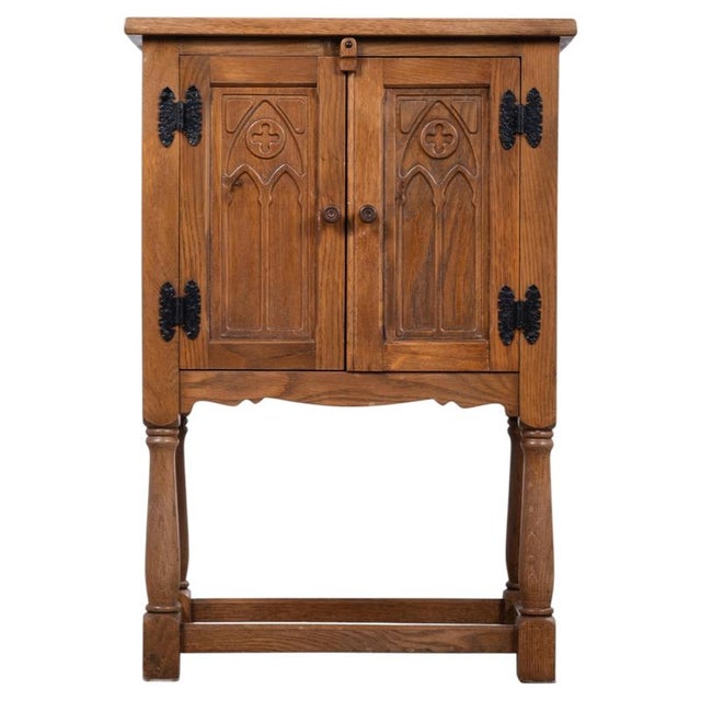 Danish Brutalist Oak Cabinet, 1960s For Sale - Image 9 of 9
