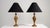 Wood Early 20th Century France Antique Brass Pair Of Brass Urn Table Lamps For Sale - Image 7 of 11