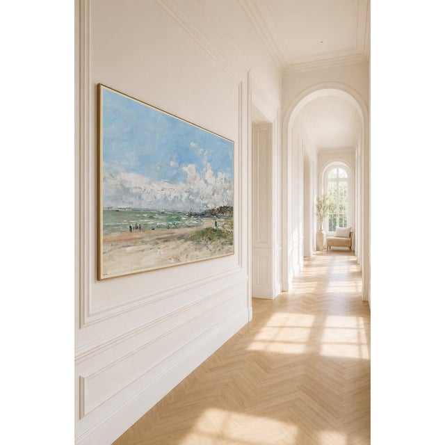 Bunny Williams Home Circa 1890 Deauville Beach French Impressionist Coastal Fine Art Print by Eugène Boudin - 18" X 12" For Sale - Image 4 of 8