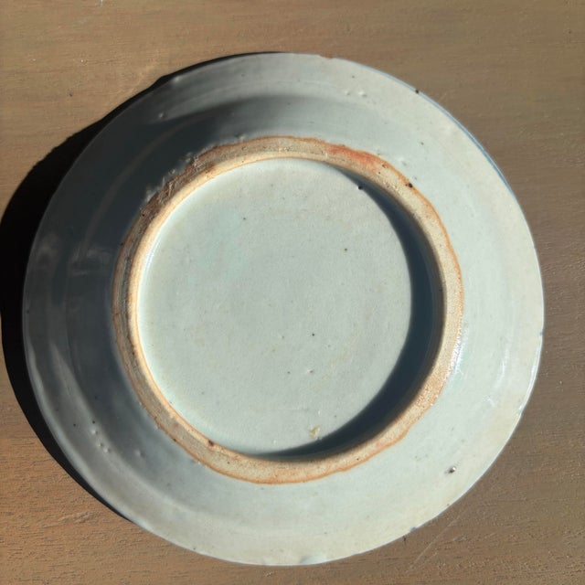 Blue Set of 4 Antique 19th Century Canton Ware Chinese Export Blue & White Porcelain Plates For Sale - Image 8 of 12