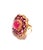 Bochic "Flamenco" Vintage Ruby & Multi Color Gems Cocktail Ring 18K Gold & Silver For Sale - Image 18 of 18