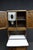 Rare late 19th-century Victorian salesman sample or miniature Hoosier-style kitchen cabinet by Sellers, crafted in quarter...