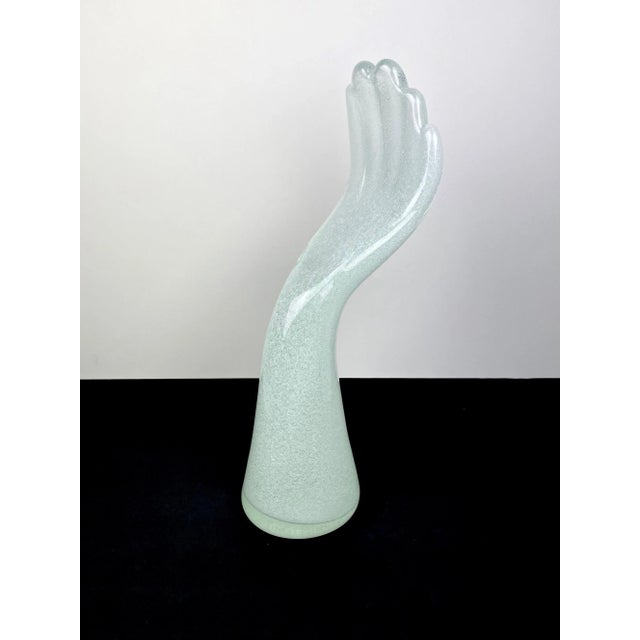 Cream Murano Glass Hand Sculpture by Vistosi, Italy For Sale - Image 8 of 12