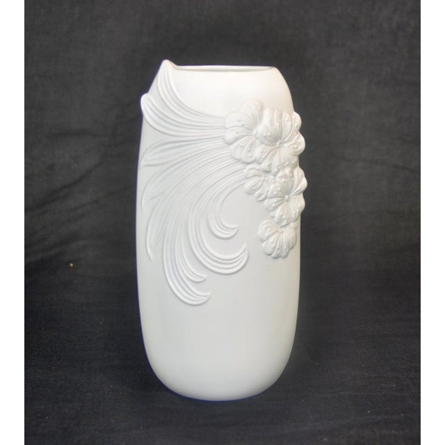 Ceramic German Vase with Flower Drawings from Ak Kaiser, 1960s For Sale - Image 7 of 7