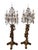 Brown Large Electrified Giltwood Candelabras with Putti, 1870s, Set of 2 For Sale - Image 8 of 15