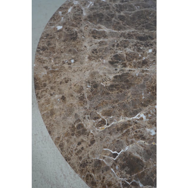 Drexel Heritage Round Regency Style Marble Top Table For Sale - Image 13 of 15