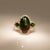 3.8Ct Black Opal Ring With Natural Diamond & Tsavorite Accents: Solid 14k Gold, Size 6.75 For Sale - Image 4 of 8