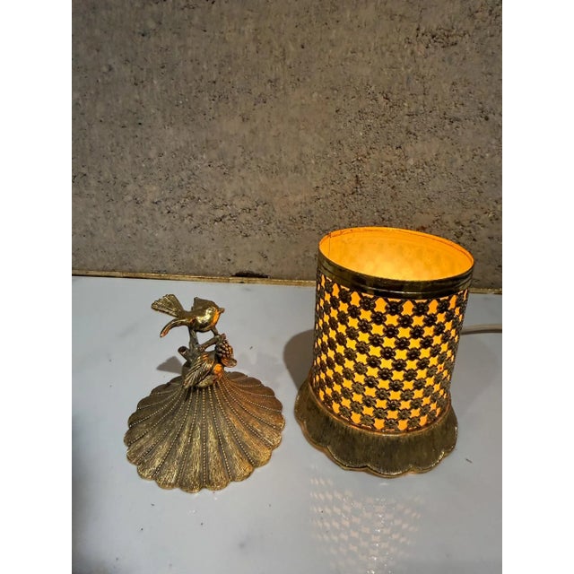 Metal Vintage Matson Gold Tone Electric Vanity Light Lamp For Sale - Image 7 of 13