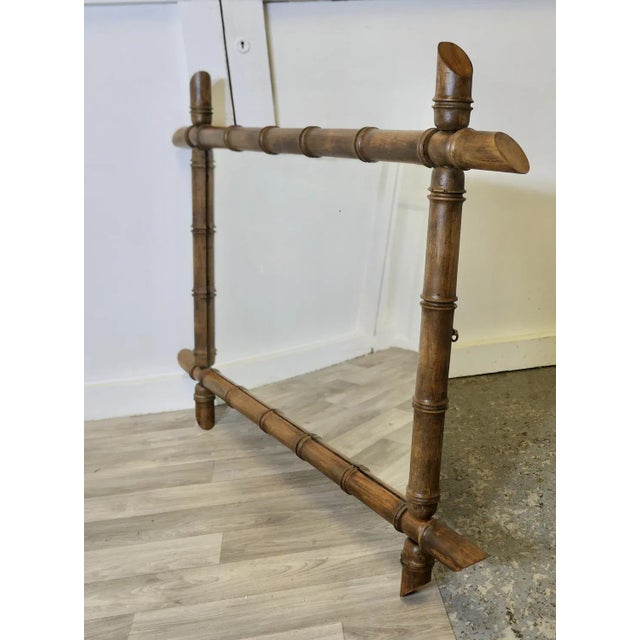 Heavy French Art Deco Bamboo Wall Mirror This is a very attractive heavy weight piece, this large mirror is framed with a...