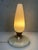 Nice vintage mood lamp in marble and opaline. Brass holder. 1 x E14 socket. Pressure switch. Diameter: 13cm. Height: 25cm....