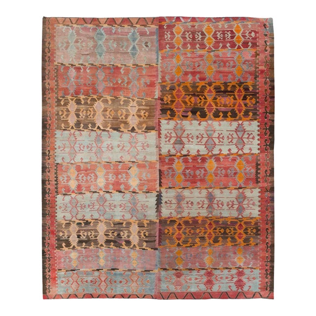 Galerie Shabab Collection Mid-20th Century Turkish Flatweave Kilim Room Size Carpet For Sale