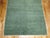 Mid 20th Century Emerald Green Vintage Modernist Minimalist Turkish Anatolian Carpet For Sale - Image 5 of 6
